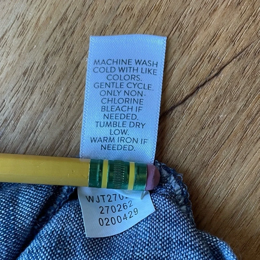 J. Jill Love Linen Casual Blue Tie Waist 100% Linen Utility Chore Jacket - Picture 11 of 15